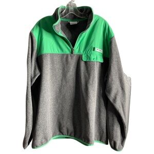 Columbia PFG men XL quarter zip pullover fleece jacket with chest and back patch